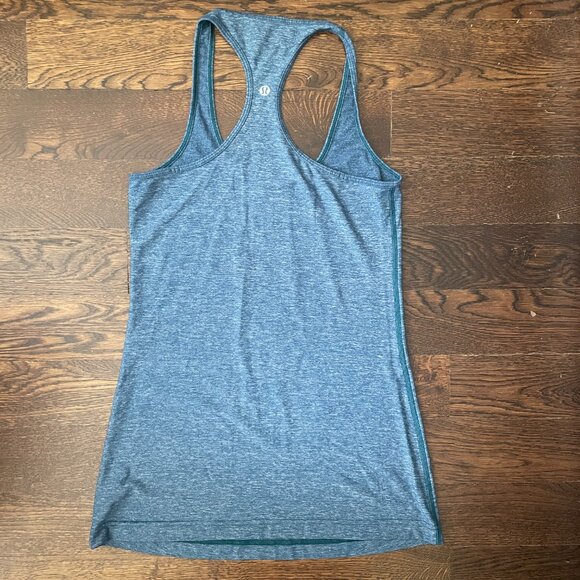 Lululemon Cool Racerback Tank Top Heathered Blue-Women’s Size 6 - Picture 3 of 5